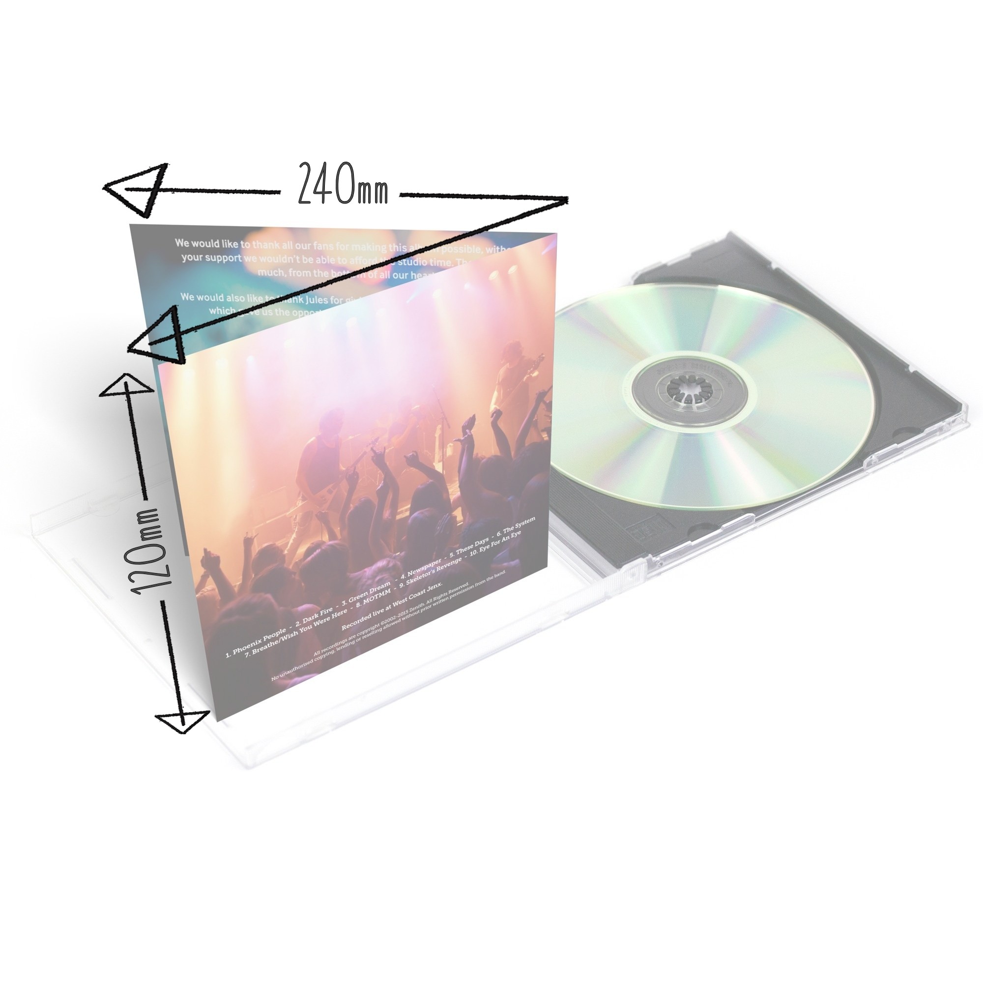 CD jewel case inserts 4 panel StressFreePrint