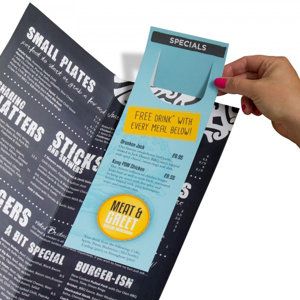 Menu Insert Printing Custom Printed Menu Inserts StressFreePrint