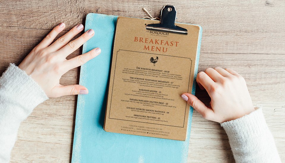 printed pub menus