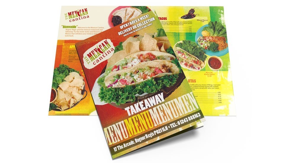 printed menu leaflets